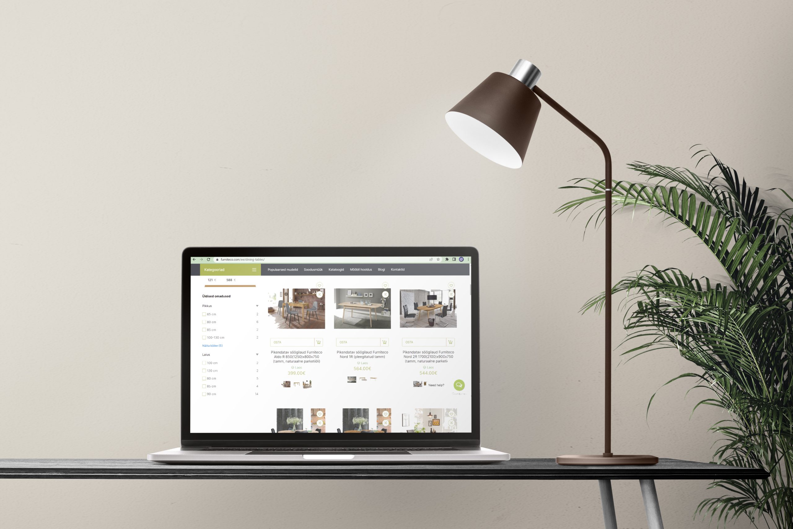 Furniteco desktop store interface