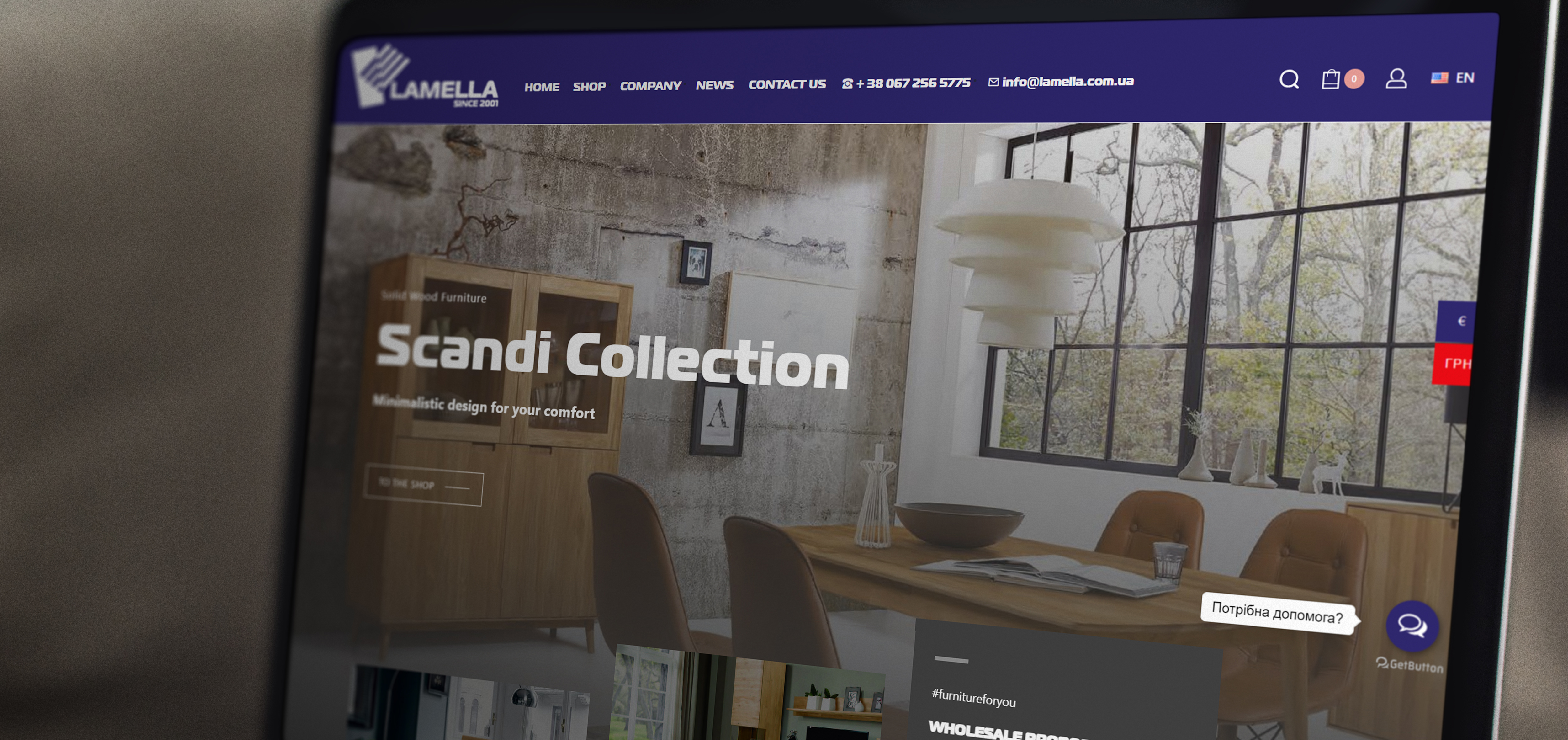 Wooden Furniture Factory Online Store project preview